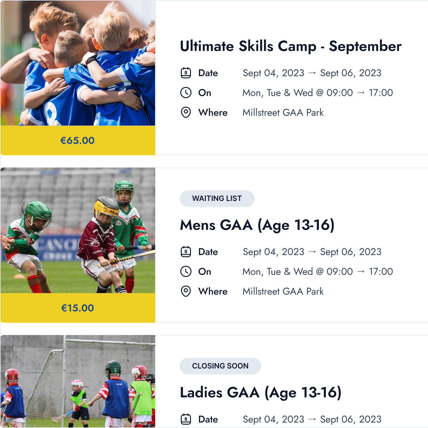 Custom-branded event site